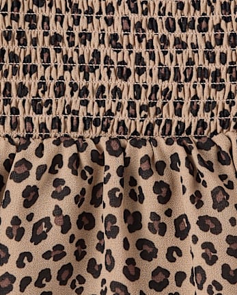 Girls Leopard Chiffon Peplum Top - The Leopard Edit
