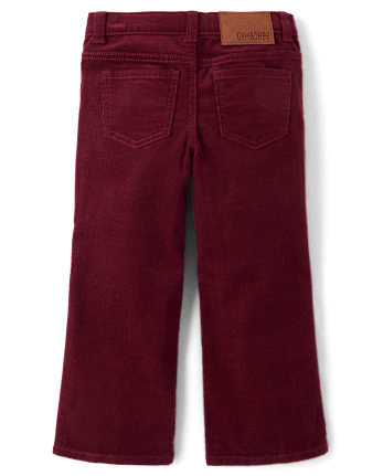 Girls Embroidered Floral Corduroy Wide Leg Pants - The Harvest Edit