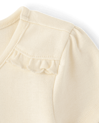 Girls Embroidered Horse Ruffle Top - Blue Sky Mountain