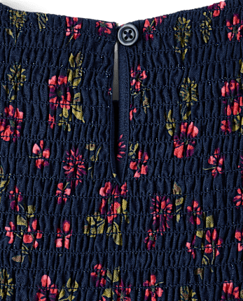 Girls Floral Smocked Bubble Dress - Countryside Manor - TIDAL