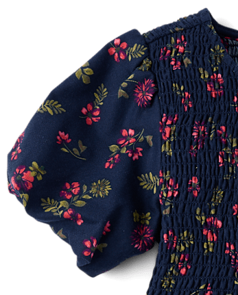 Girls Floral Smocked Bubble Dress - Countryside Manor - TIDAL