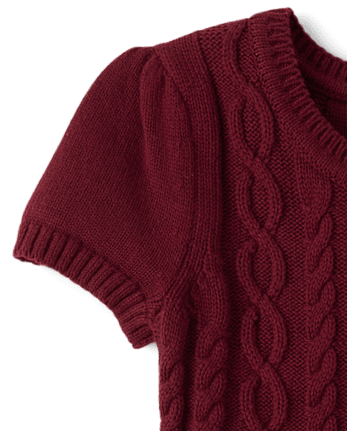 Girls Embroidered Floral Fairisle Sweater Dress - The Harvest Edit