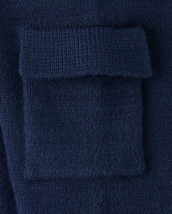 Baby Boys Embroidered Chenille Airplane Sweater 2-Piece Outfit Set