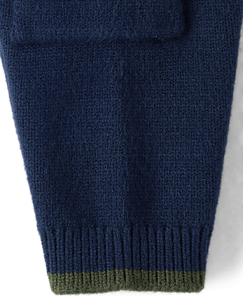 Baby Boys Embroidered Chenille Airplane Sweater 2-Piece Outfit Set