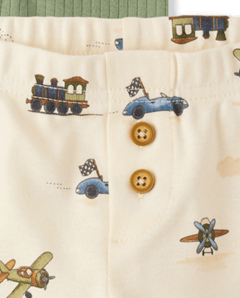 Baby Boys Vehicle Pants 3-Pack