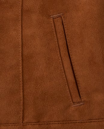 Girls Fringe Faux Suede Jacket - Blue Sky Mountain