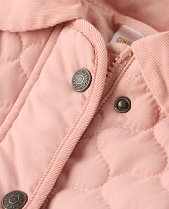 Girls Quilted Microfleece Lined Barn Jacket - Blue Sky Mountain