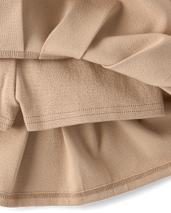 Girls Pleated Peplum Ponte Skort - Little Essentials