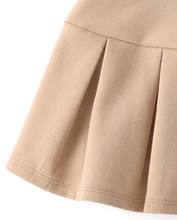 Girls Pleated Peplum Ponte Skort - Little Essentials