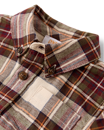 Baby Boys Plaid 2-Piece Outfit Set - Countryside Manor - REDWOOD