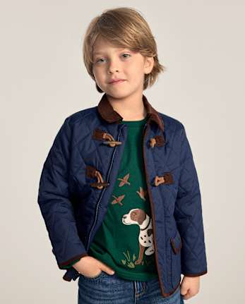 Boys Quilted Flannel Lined Jacket - Countryside Manor