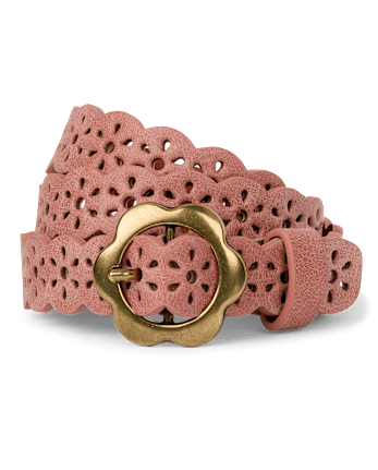 Girls Floral Eyelet Belt - Blue Sky Mountain