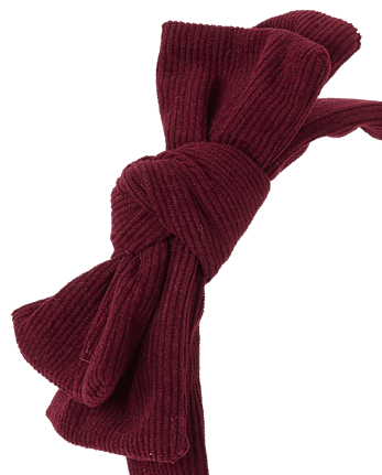 Girls Bow Corduroy Headband - The Harvest Edit