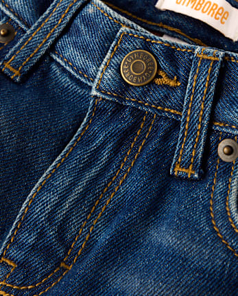 Boys Flannel Lined Straight Jeans - Little Essentials