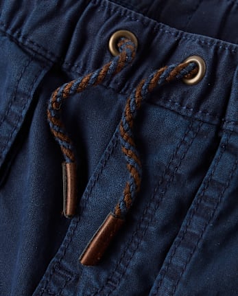 Boys Garment Dyed Pull On Jogger Pants - Little Essentials