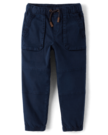 Boys Garment Dyed Pull On Jogger Pants - Little Essentials