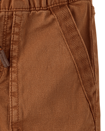 Boys Garment Dyed Pull On Jogger Pants - Little Essentials
