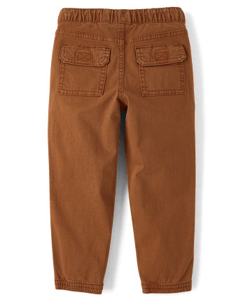 Boys Garment Dyed Pull On Jogger Pants - Little Essentials
