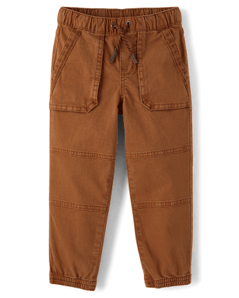 Boys Garment Dyed Pull On Jogger Pants - Little Essentials