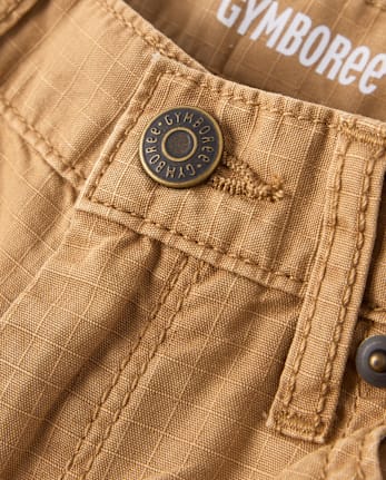Boys Garment Dyed Ripstop Baggy Cargo Pants - Little Essentials