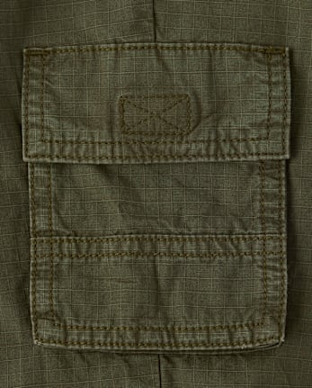 Boys Garment Dyed Ripstop Baggy Cargo Pants - Little Essentials