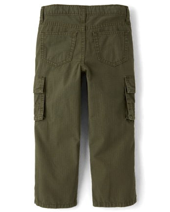Boys Garment Dyed Ripstop Baggy Cargo Pants - Little Essentials