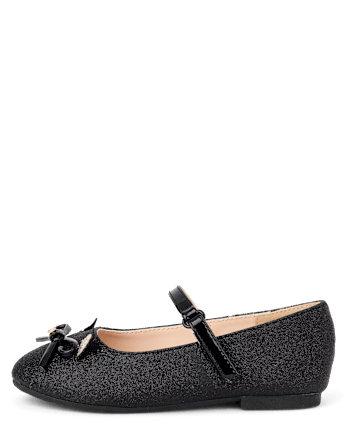 Girls Glitter Cat Ballet Flats - Little Essentials
