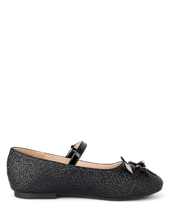 Girls Glitter Cat Ballet Flats - Little Essentials
