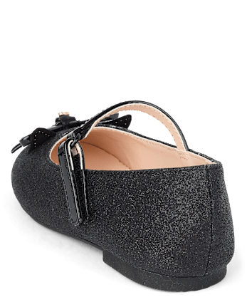 Girls Glitter Cat Ballet Flats - Little Essentials
