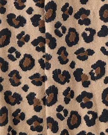 Girls Leopard Ribbed Tights 2-Pack - The Leopard Edit