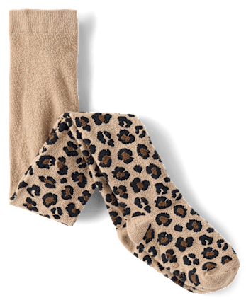 Girls Leopard Ribbed Tights 2-Pack - The Leopard Edit