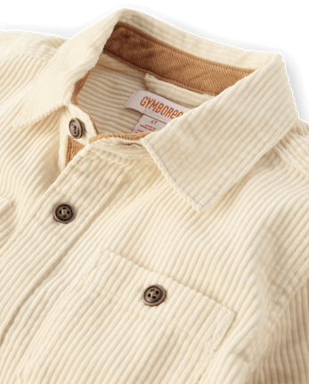 Boys Textured Corduroy Button Up Shirt - The Harvest Edit