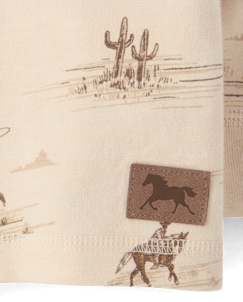 Boys Cowboy Henley Top - Blue Sky Mountain