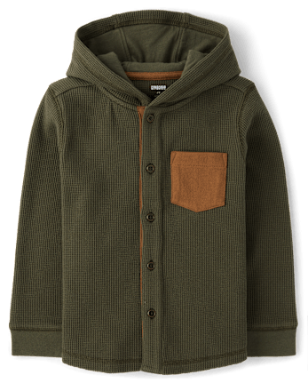 Boys Contrast Hooded Thermal Top - The Harvest Edit