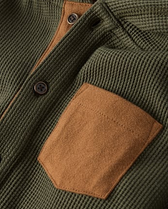Boys Contrast Hooded Thermal Top - The Harvest Edit