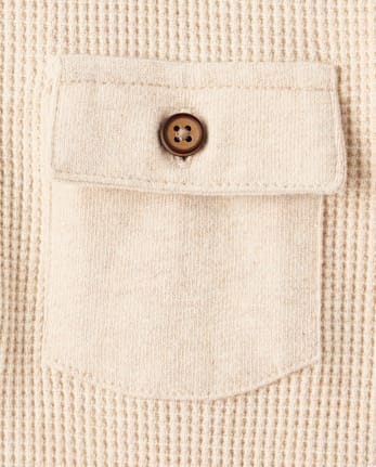 Boys Thermal Henley Top - Little Essentials