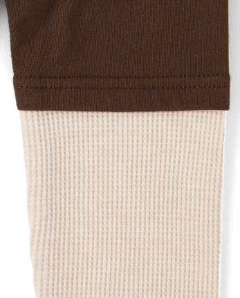 Boys Embroidered Deer Layered Top - Countryside Manor - WALNUT