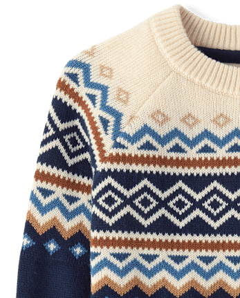Boys Fairisle Sweater - Blue Sky Mountain