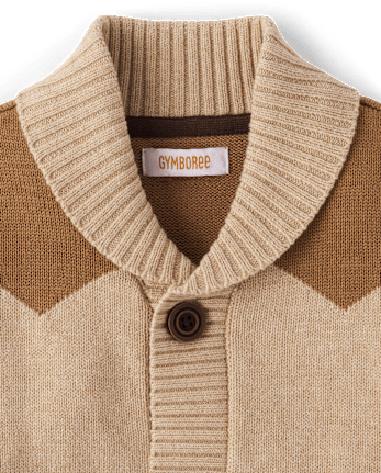 Boys Embroidered Horse Shawl Cardigan - Blue Sky Mountain