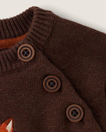 Boys Intarsia Fox Sweater - The Harvest Edit
