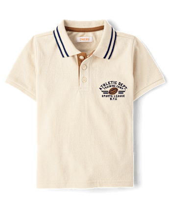 Boys Embroidered Varsity Polo - Collegiate Club