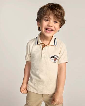 Boys Embroidered Varsity Polo - Collegiate Club