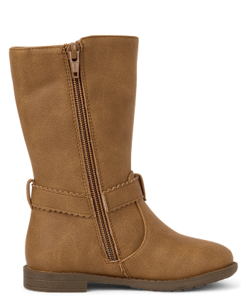 Girls Heart Stud Boots - Little Essentials
