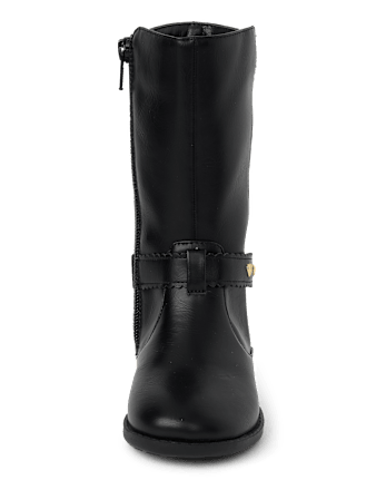 Girls Heart Charm Tall Boots - Little Essentials