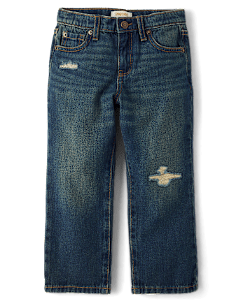 Boys Ripped Relaxed Jeans - Blue Sky Mountain