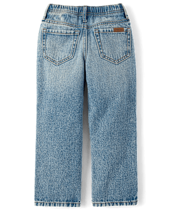 Boys Pull On Wide Leg Jeans - Little Essentials