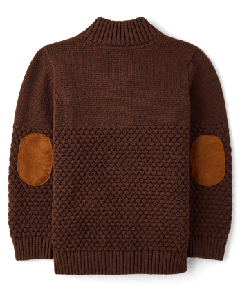 Boys Stitched Mock Neck Sweater - Little Essentials