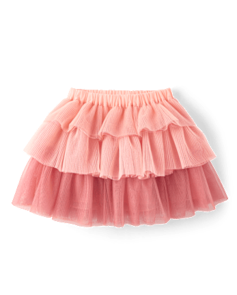 Girls Pleated Tiered Mesh Tutu Skirt - Le Petite Ballet