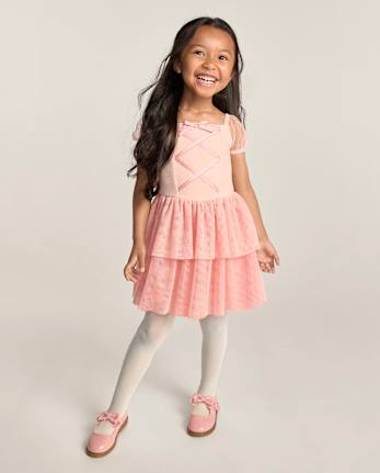 Girls Bow Tiered Tutu Dress - Le Petite Ballet