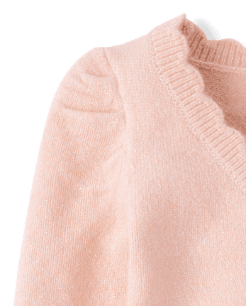 Girls Scalloped Bow Wrap Cardigan - Le Petite Ballet